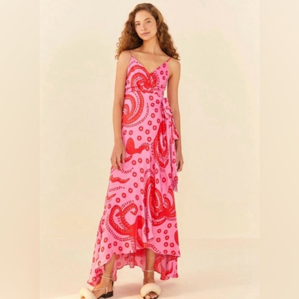 Farm Rio Octocool Wrap Dress XS